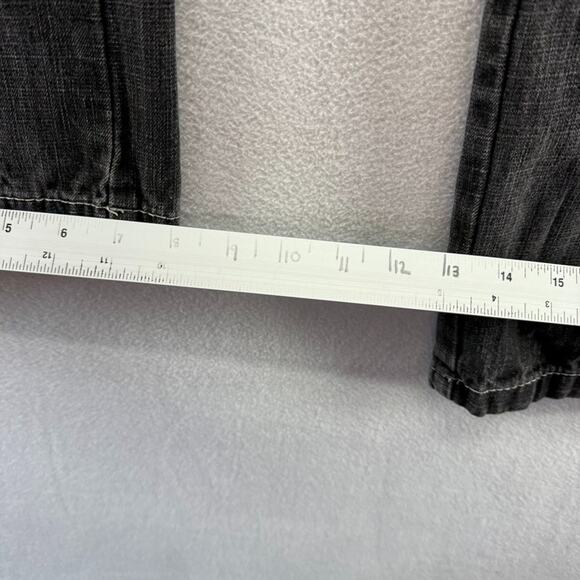 Vintage Southpole Jeans Fits 30x30 Black Faded Staight Baggy MISSING BUTTON y2k - Picture 4 of 11